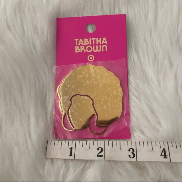 Tabitha Brown x Target Hey Donna Metallic Statement Pin Gold Tone NWT - Picture 4 of 6